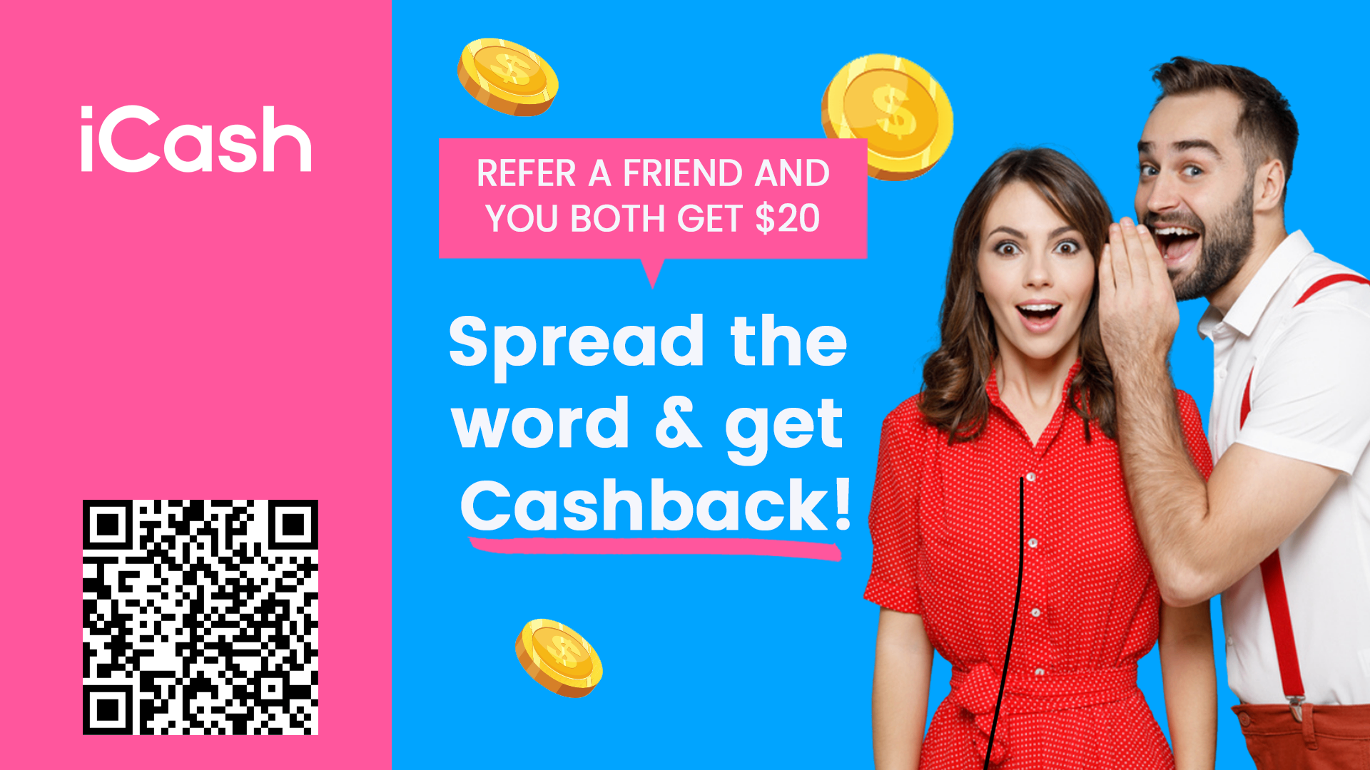 iCash — Refer a Friend and You Both Get $20 Cashback